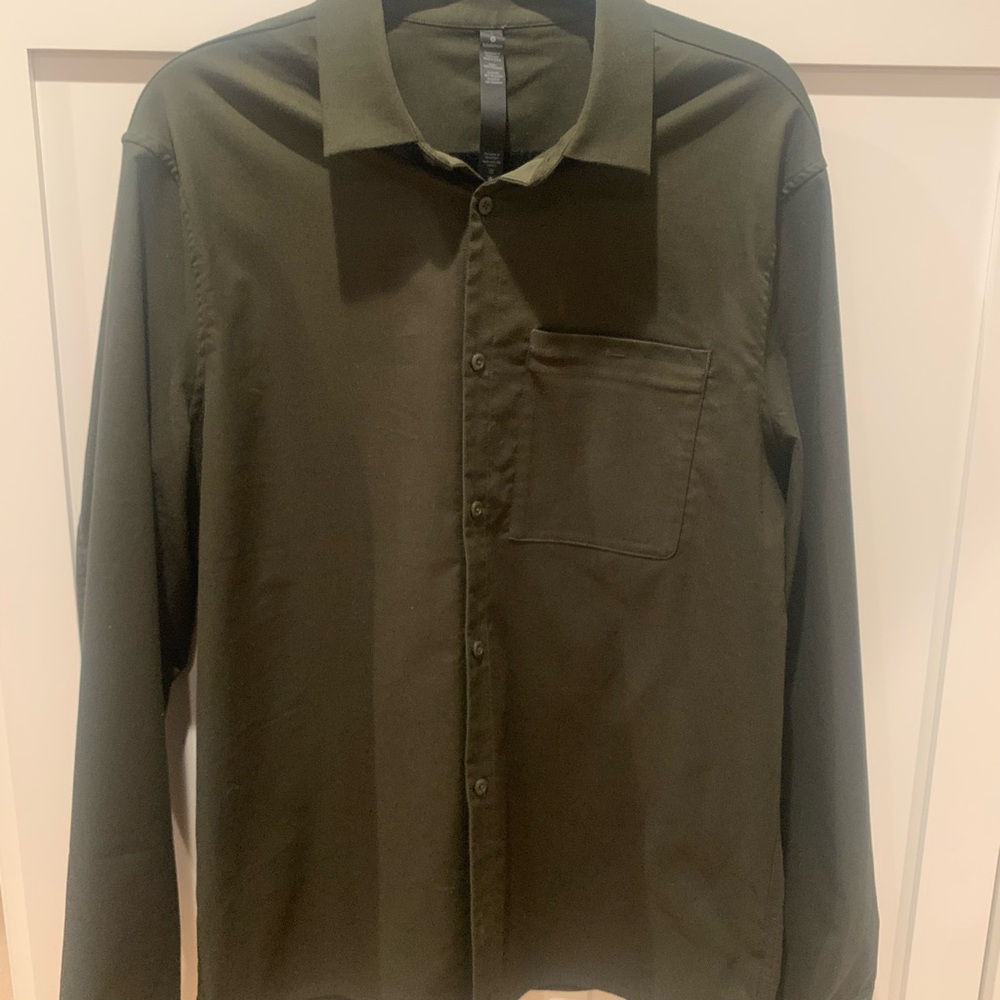 Lululemon Olive Green Button-Up Shirt